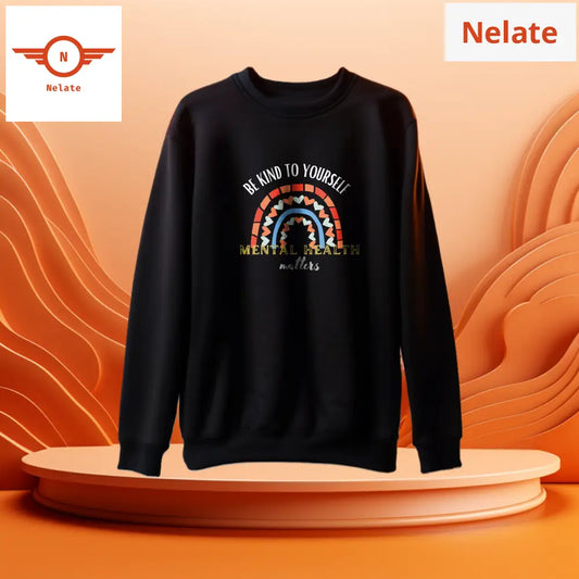Be Kind To Yourself - Mental Health Matters Black Sweatshirt For Men