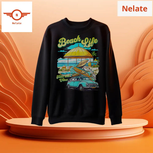 Beach Life - Black Sweatshirt For Men