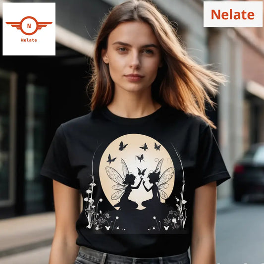 Black And White Butterfly Girls Theme T-Shirt