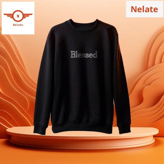 Blessed Black Sweatshirt For Men