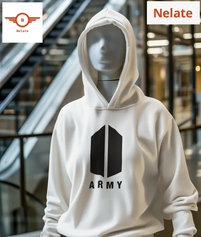 Bts Army Theme White Hoodie