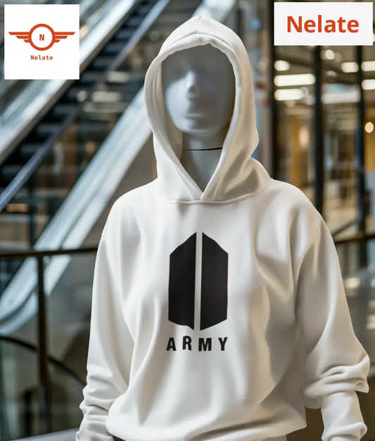 Bts Army Theme White Hoodie