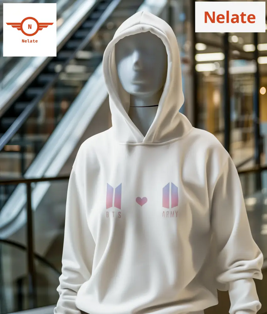 Bts Army Theme White Hoodie