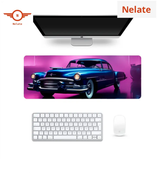 Car Design Neon Theme Gaming Pad