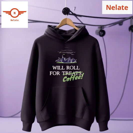 Coffee Treats - Black Hoodie For Men