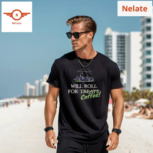 Coffee Treats - Black Oversized T-Shirt