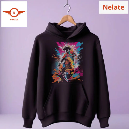 Color Splash Man - Black Hoodie For Men