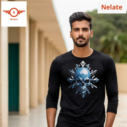 Cool Skull Logo Black Full Sleeves