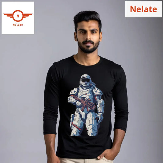 Cosmic Armor Robot Full Sleeves Black