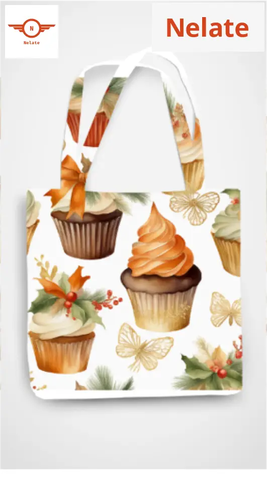 Creamy Cup Cake Theme Exclusive Zipper Tote Bag