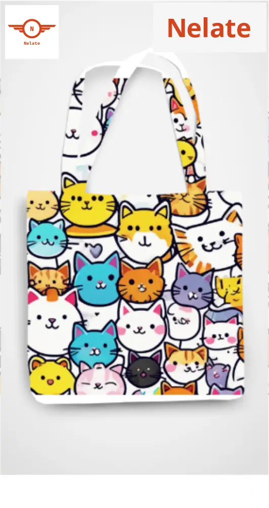Cute Cat Face Theme Exclusive Tote Bag