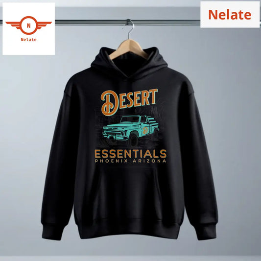 Desert-Black Hoodie For Men