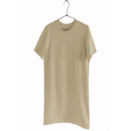 Nelate Plain Beige T-Shirt For Men