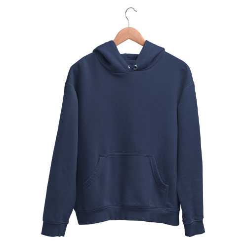 Nelate Navy Blue Hoodie For Men