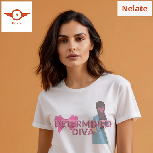 Determined Diva Womens White T-Shirt