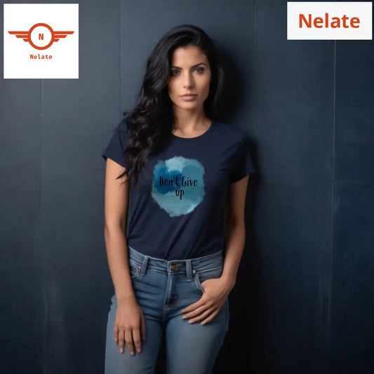 Dont Give Up Navy Blue T-Shirt
