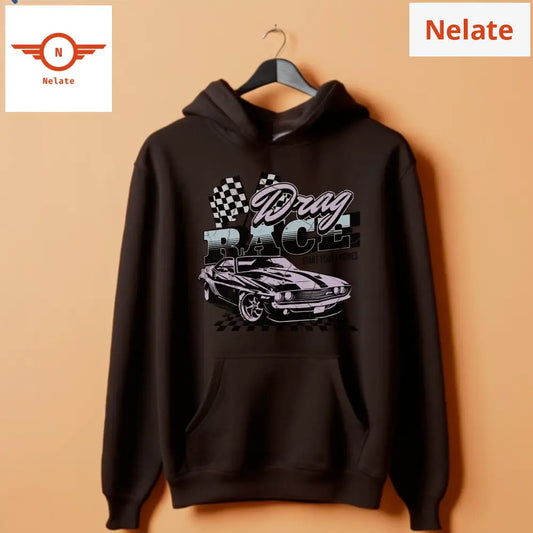 Drag Race Black Hoodie For Men