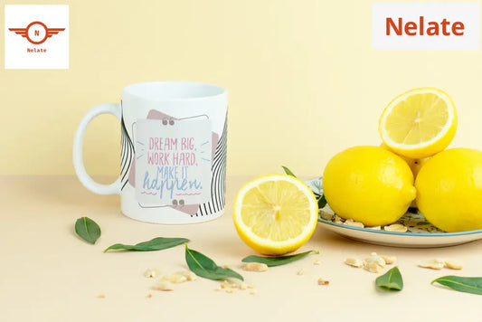 ’Dream Big Work Hard’ White Coffee Mug