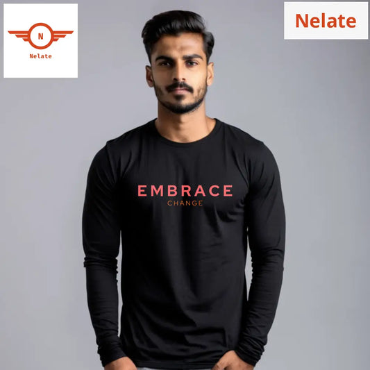 Embrace Change Black Full Sleeves