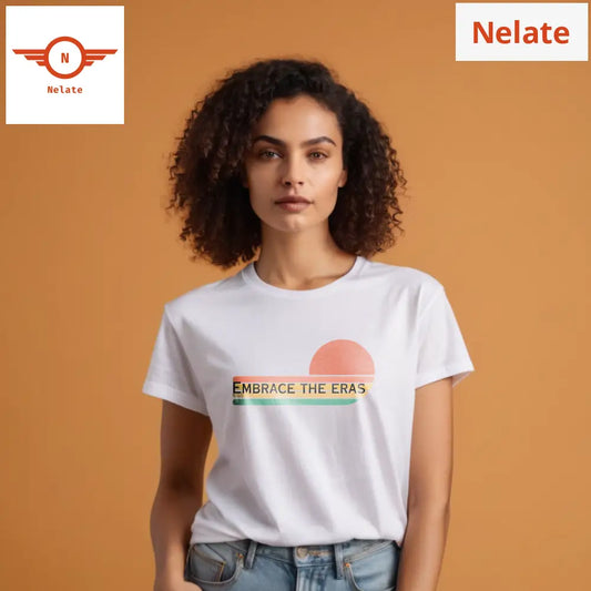 ’Embrace The Eras’ Women’s White T-Shirt