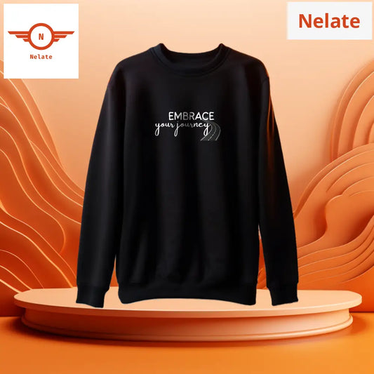 Embrace Your Journey Black Sweatshirt For Men
