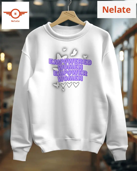 Empowered Women Womens White Sweatshirt