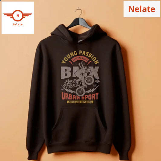 Extreme Rider Bmx Club - Black Hoodie For Men