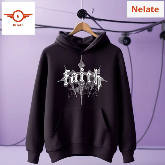Faith Over Fear Black Hoodie For Men