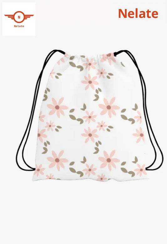 Floral Pattern Exclusive Drawstring Bag
