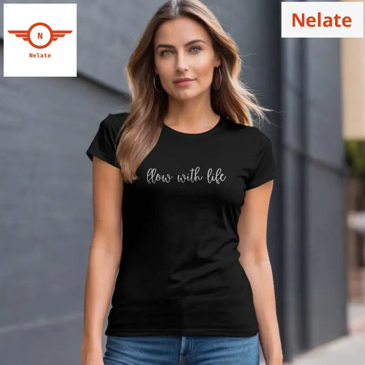 Flow With Life Black T-Shirt