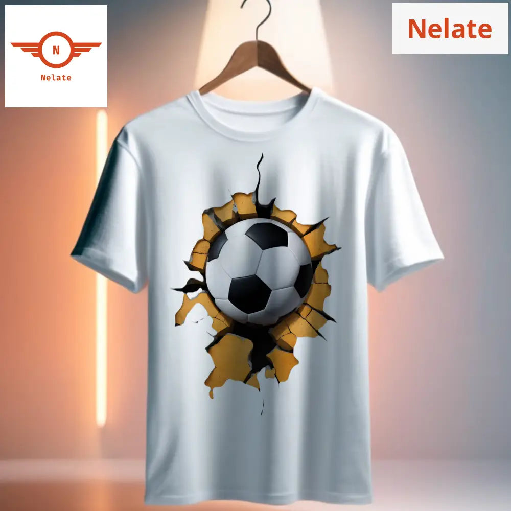 Football Theme White T-Shirt