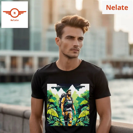 Forest Explorer Theme Black T-Shirt