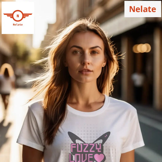 Fuzzy Love Womens White T-Shirt