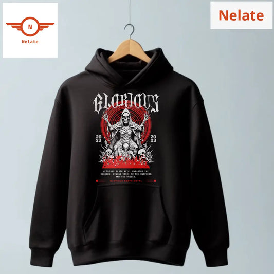Glorious Death Metal - Black Hoodie For Men