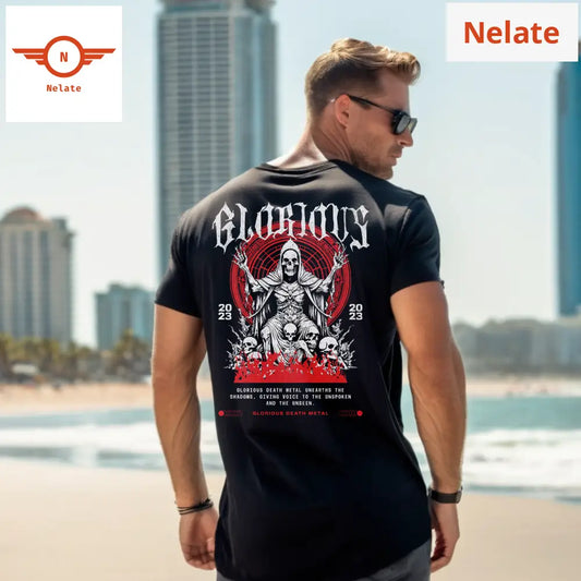 Glorius Death Metal Black Oversized T-Shirt
