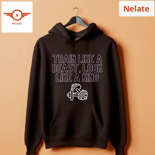 Gym Motivational Quote Black Hoodie For Men