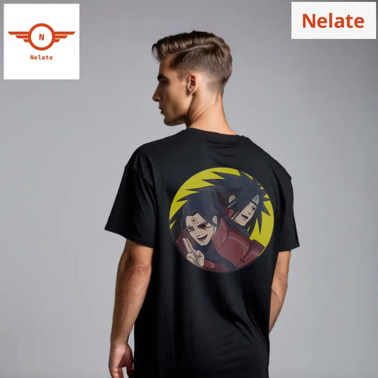 Hashirama Senju And Madara Uchiha - Black Oversized T-Shirt