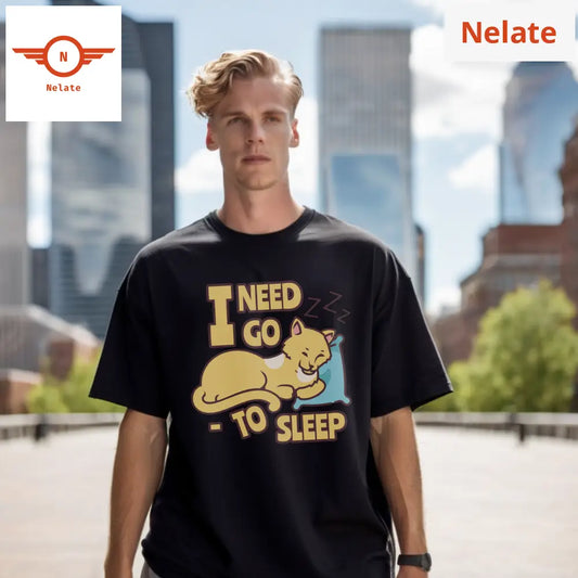 I Need Go To Sleep - Black Oversized T-Shirt