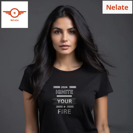 ’Ignite Your Fire’ Women’s Black T-Shirt
