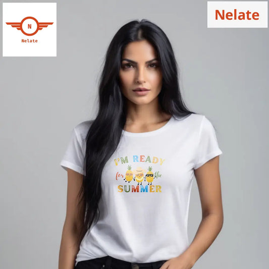 ’I’m Ready For The Summer’ Women’s White T-Shirt
