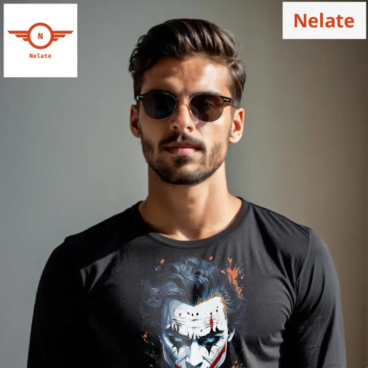 Joker Theme Full Sleeves Black T-Shirt