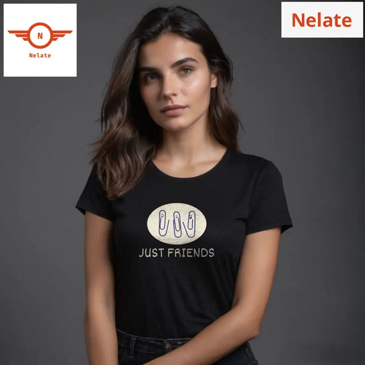 ’Just Friends’ Women’s Black T-Shirt
