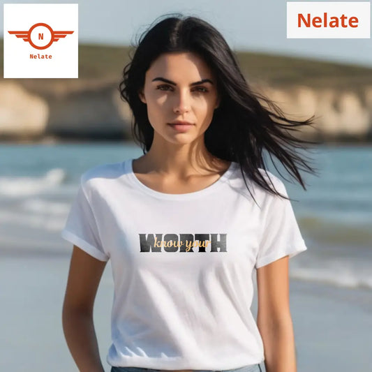’Know Your Worth’ Women’s White T-Shirt