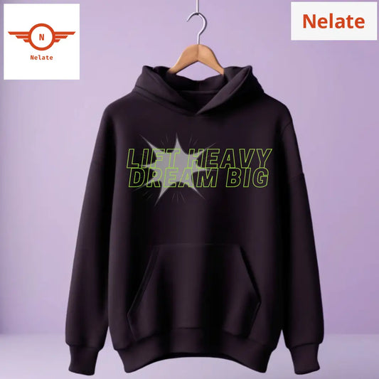 Lift Heavy Dream Big Black Hoodie For Men