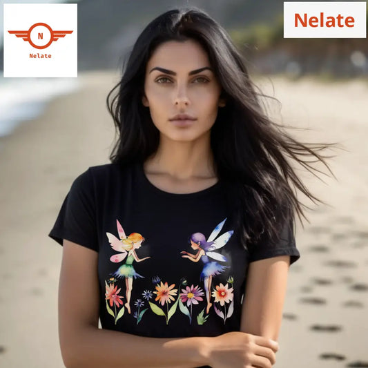 Little Butterfly Girls Theme Black T-Shirt