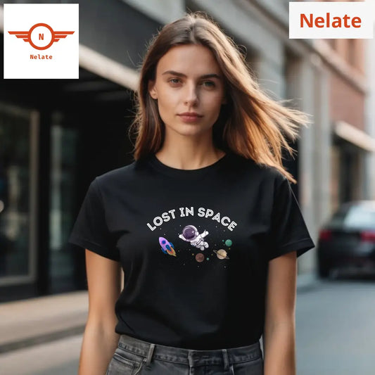 ’Lost In Space’ Women’s Raglan T-Shirt