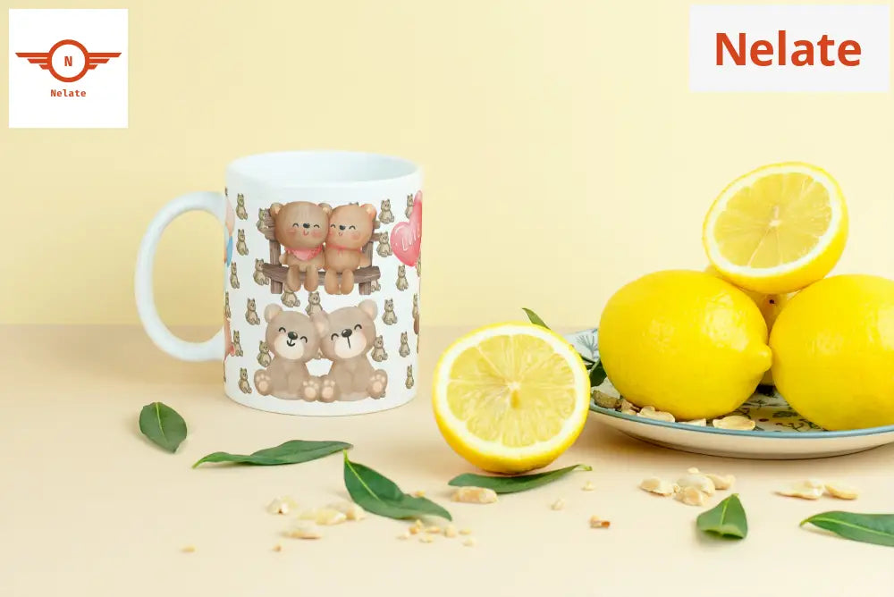 ’Love And Teddy Bear’ White Coffee Mug