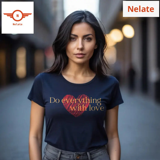Love Theme Navy Blue T-Shirt