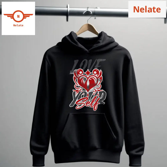 Love Your Self - Sculpture-Black Hoodie For Men