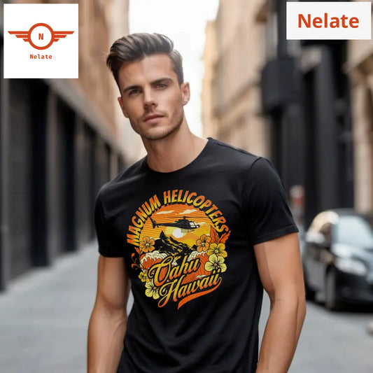Magnum Helicopters-Black T-Shirt